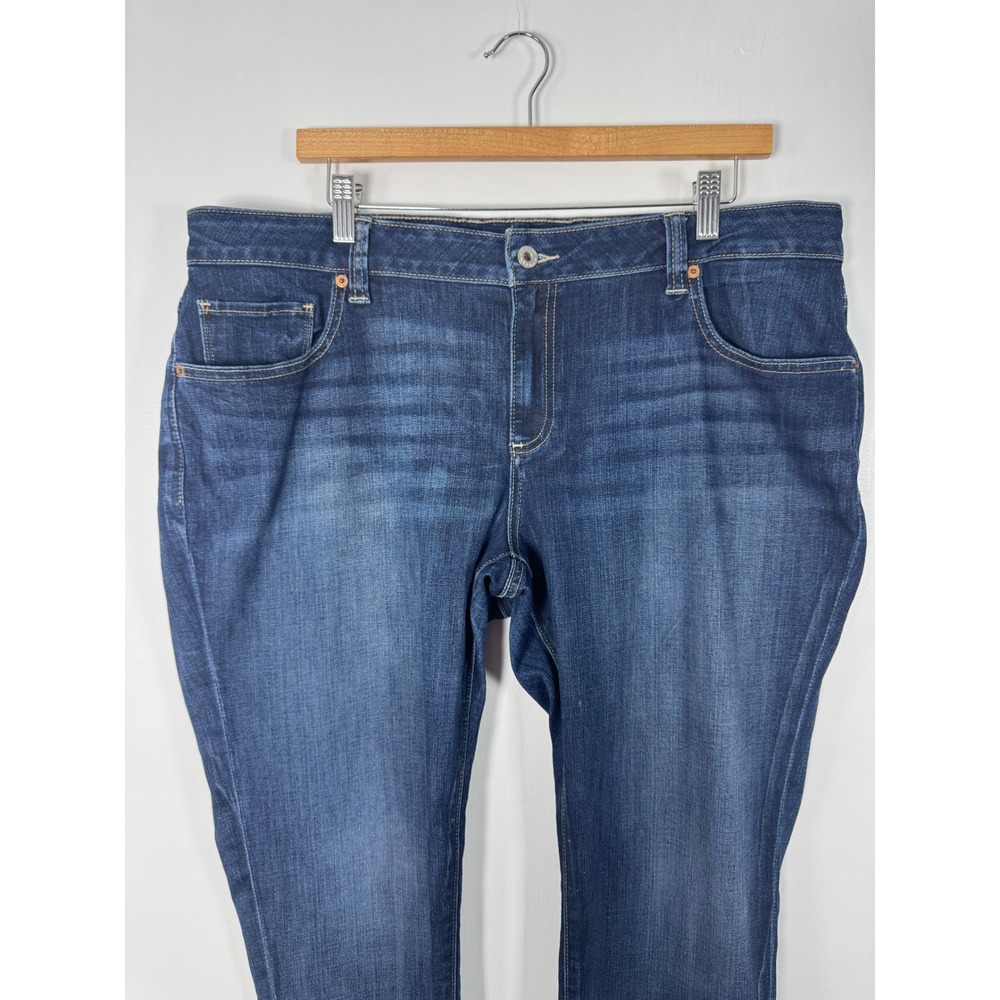 Classic Lucky Brand Womens 14W Skinny Jeans‎ Dark Indigo Mid Rise Stretch Denim - Picture 10 of 11